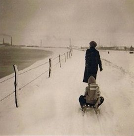 Op de dijk langs de Rijn