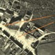 Markt van Beusichem, gefotografeerd in april 1945 door RAF-piloten. © Wageningen UR Library, Special Collections