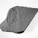 Fragment van een Romeinse dakpan of tegel van baksteen met een schoenafdruk erin, gevonden in Berg en Dal © Collectie Gelderland Rijksmuseum voor Oudheden