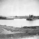 Baggermolen in uiterwaarden langs de Waal omstreeks 1950. © Fotopersbureau Gelderland, fotocollectie Regionaal Archief Nijmegen