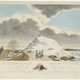 IJsberg opgestuwd tegen de waalbandijk bij Ochten, gravure van Roeland van Eynden uit 1789 in 1789 © Rijksmuseum PD